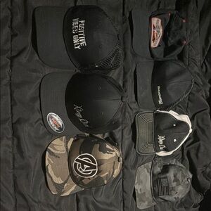 Men's Black and Camouflage Cap Collection